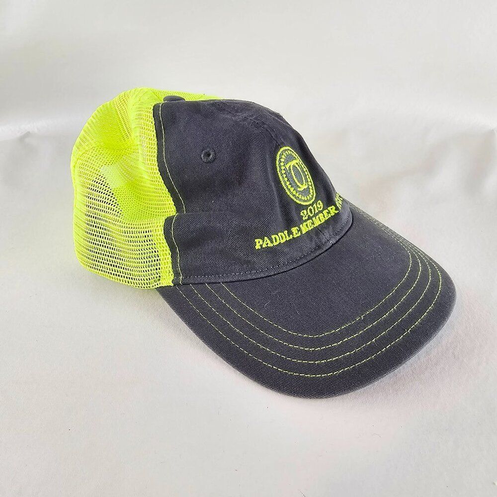 Richardson Hat Mens Snapback Grey Neon Yellow Paddle Member Guest Ohio Golf